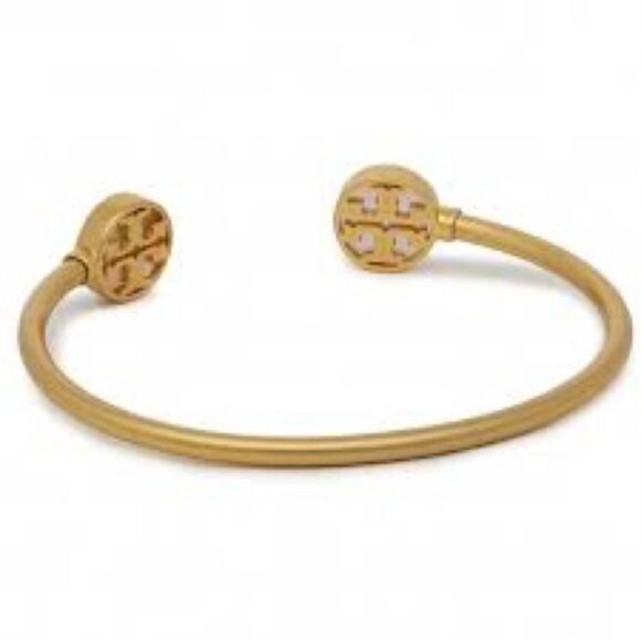 NWT Tory Burch Kira Semi-Precious Gold Cuff Bracelet, Mother Of Pearl - Picture 6 of 7